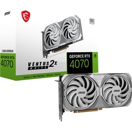 MSI GeForce RTX 4070 Ventus 2X White 12G OC, 12GB GDDR6X, HDMI, 3x DP (V513-403R)
