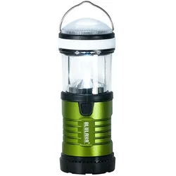 LED Campinglampe 3W, 3 Schaltstufen, Signal-Blinkmodus, auch als Taschenlampe nutzbar, abnehmbare Ha