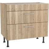 OPTIFIT Unterschrank mit 2 Auszügen Erik290 90 cm x 87 cm x 58,4 cm Wildeiche