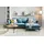 Andas Ecksofa »LIVORNO,258 cm, L-Form,«, Schlaffunktion u. Bettkasten (139/224cm), Samt, Struktur, Webstoff blau
