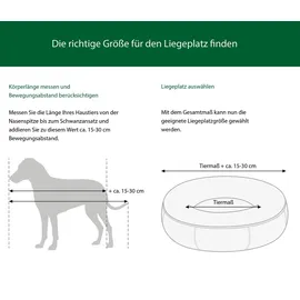 dehner lieblinge Kuschelbett Cora, rund, braun, ca. B75/H19/T75 cm,