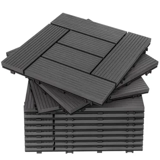 DEUBA Casaria® WPC Fliese Mosaik Anthrazit