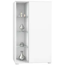 Vladon Vitrine, Weiß, Holzwerkstoff, 71.5x134x35 cm, Wohnzimmer, Wohnwände, Vitrinenschränke