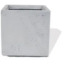 Köhko Blumenkübel aus Fiberglas Pflanztopf 40x40x40 cm Elfenbeinfarben Quadrat