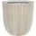 Beliani Blumentopf Kunstharz beige/weiß rund 37 cm Beige,