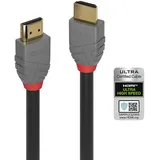 Lindy HDMI-Kabel 2.1 3 m Grau/Schwarz