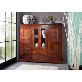 Massivmoebel24 Highboard 160 x 142 x 50 cm Braun