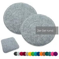 Heimtexland ® 2er Pack Sitzkissen Filz Stuhlkissen Bodenkissen Polster