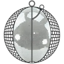 SATISFIRE Spiegelkugel 100cm silber Safety Discokugel Mirrorball Party Disko