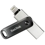 Sandisk SanDisk iXpand Go USB 3.0 256GB Speicherstick. USB-Flash-Laufwerk (Code- und Passwortschutz) silberfarben