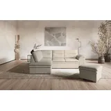 Cotta Ecksofa »Leandra L-Form«, wahlweise mit Bettfunktion & Bettkasten beige