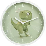 Hama Happy Dino Quarzwanduhr Rund Grün,