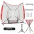 Vevor 244 x 106 x 211 cm Baseball-Softball-Übungsnetz, Tragbares Baseball-Trainingsnetz zum Schlagen, Fangen, Pitchen, Backstop-Ausrüstung mit Bogenrahmen, Tragetasche, Schlagzone, Bällen, Ballsammler