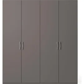 Set One by Musterring Drehtürenschrank "Henderson", grau (graphit), B:201cm H:223cm T:60cm, Holzwerkstoff, SET ONE BY MUSTERRING, Schränke, Drehtürenschrank, in 2 Breiten, inkl. Fachböden und Kleiderstangen