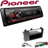 Pioneer 1-DIN Autoradio USB AUX Android Set für Volvo V70 2004-2007 schwarz