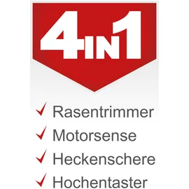 SCHEPPACH - Benzin 4in1 Freischneider Rasenmaher 2-takt Motor 52cc PMT520 1,4 kW)