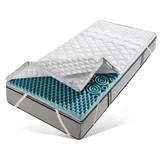 fan fan, Topper Softly XXL PLUS Silverline, 7 cm hoch, Kaltschaum, 7-Zonen-Topper in 90x200 cm und weiteren Größen erhältlich weiß 80 cm x 200 cm x 7 cm