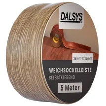 Dalsys Weichsockelleiste selbstklebend 5m Dunkle Eiche Fußbodenleiste