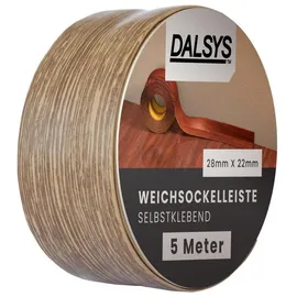 Dalsys Weichsockelleiste selbstklebend 5m Dunkle Eiche Fußbodenleiste