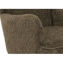 Mendler Lounge-Sessel HWC-K37 Chenille 75 x 80 x 75 cm grün-braun mit Kissen