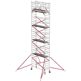 Altrex RS Tower 51 Plus Aluminium 0,90m breiter Rahmen mit Holz-Plattform 10,20m AH 0,90x2,45m