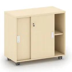Schrank mit Rollen MIRELLI, 800 x 420 x 750 mm, Birke