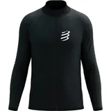 compressport seamless zip sweatshirt kapuzenjacke schwarz