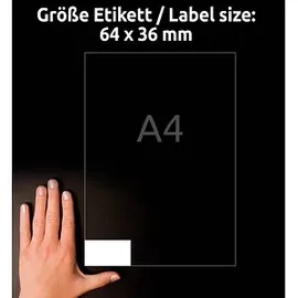 Avery Zweckform Universaletiketten 6170 Weiß 64,0 x 36,0 mm 30 Blatt