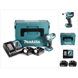 Makita Akku-Schlagschrauber DTD 156 RTJ Akku Schlagschrauber 18V 155Nm + 2x Akku 5,0Ah + Ladegerä