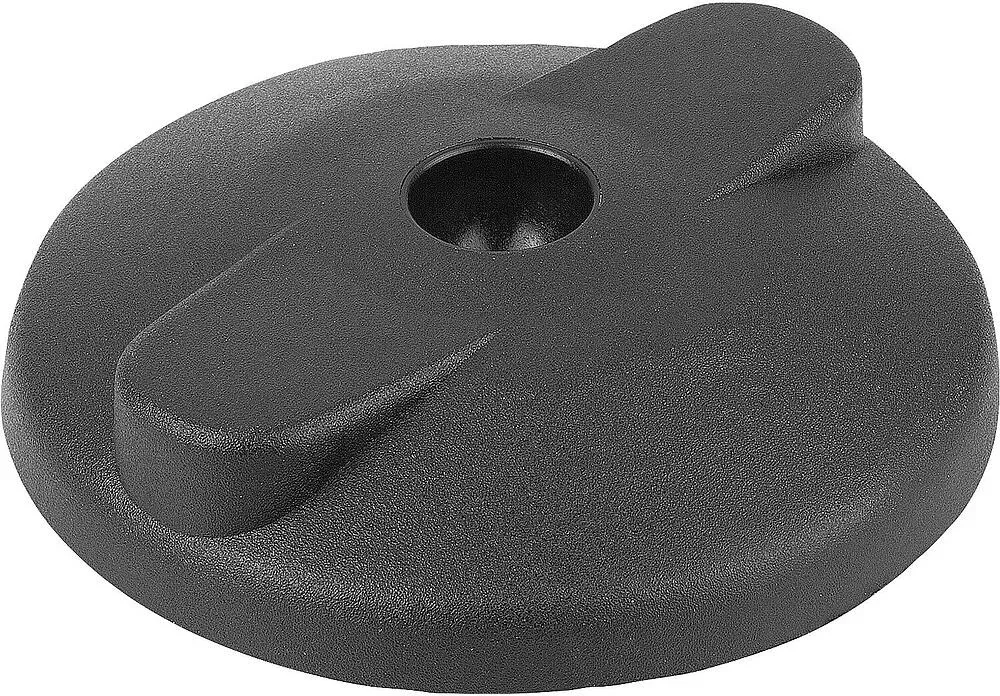 Teller für Gelenkfüße Kipp DRM120 Form D Kunststoff/ Anti-Slip