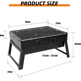 Sunjas Holzkohlegrill schwarz