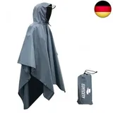 Euyecety Regenponcho Damen und Herren, Wasserdicht Regenjacken Regencape