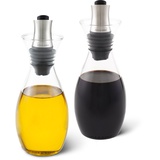 Cole & Mason Haverhill Essig und Ölflaschen set, 2x 240ml, Essig und Ölflasche mit ausgießer, Öl- und Essig Geschenk, Glas, 2x Ölflasche/Essigflasche,