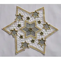 Stickereien Plauen Tischdecke Goldtanne Ø 27 cm Grün