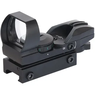 ESSLNB Red Dot Sight Rotpunktvisier Reflexvisier Rot und Grün 4 Absehen 5 Helligkeitseinstellungen Leuchtpunktvisier mit 20 mm / 22 mm Weaver/Picatinny-Schienenhalterung
