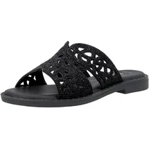 remonte Pantolette REMONTE, Damen, Gr. 38, schwarz, Textil, Basic, Schuhe Pantolette, Sommerschuh mit Glitzersteine und Feel Soft-Ausstattung