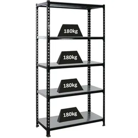 Proregal Schwerlastregal Metal Shark HxBxT 180 x 90 x 40 cm Fachlast 180 kg Anthrazit-Verzinkt