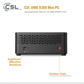 CSL Mini-PC »X300 / 5700G / 32 GB / 2000 GB SSD«, schwarz