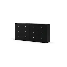 VCM ebuy24 Kommode breit mit 6 Schubladen, Schwarz
