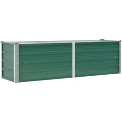 vidaXL Garten-Hochbeet Verzinkter Stahl 160x40x45 cm Grün