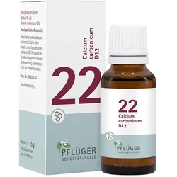 Schüßler-Salze Biochemie Pflüger 22 Calcium Carbon.D12 Globuli