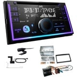 JVC 2-DIN MP3 Autoradio Bluetooth DAB+ für Citroen C2 2003-2010 schwarz