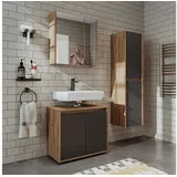 roomart MELONA 3-tlg. Anthrazit/Eiche