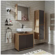 roomart MELONA 3-tlg. Anthrazit/Eiche