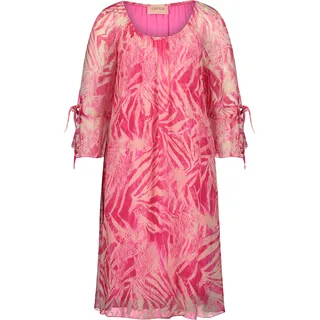 Cartoon Sommerkleid, Seidenanteil, 3/4-Arm, für Damen, 1843 CREAM/PINK, 38