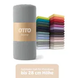 OTTO home Spannbettlaken Blackberry Single-Jersey 160 x 200 cm grau