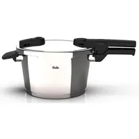 Fissler Schnellkochtopf Vitaquick, Silber, Metall, 8,0 L, 8 cm, Druckregelventil, Druckanzeige, Kochen, Töpfe, Schnellkochtöpfe