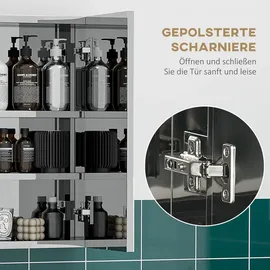 kleankin Spiegelschrank 55 cm Silber