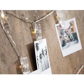Best Season LED Lichterkette Clippy 1 m Transparent Warmweiß