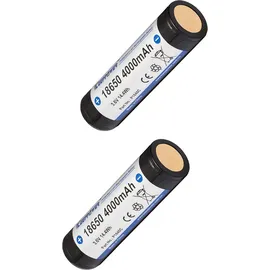 Keeppower 18650 - 4000mAh 3,6V (P1840C) - geschützter Li-Ion-Akku Doppelpack